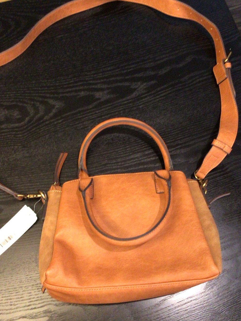 Market & Spruce Cognac Crossbody mini satchel